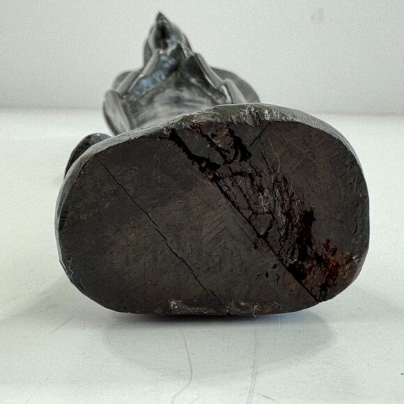 Ebony Madonna Virgin Ebony Wood Statue Art Carved Figure Sculpture Tribal 11" - Picture 11 of 14